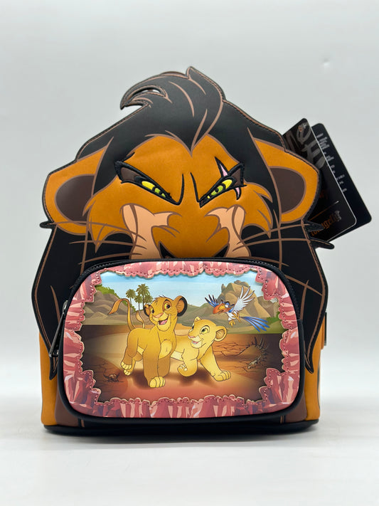 Scene Scar Disney Lion King Villains Movies Flocked Backpack