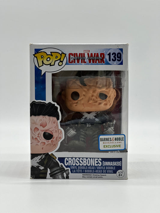 Pop! Marvel Civil War Captain America 139 Crossbones (Unmasked) Barnes &amp; Noble Booksellers Exclusive